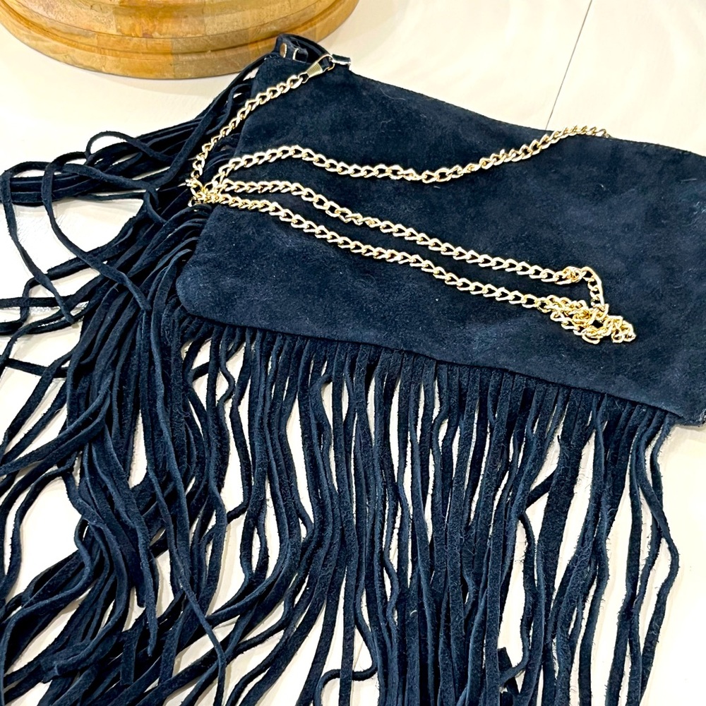 Suede handbag